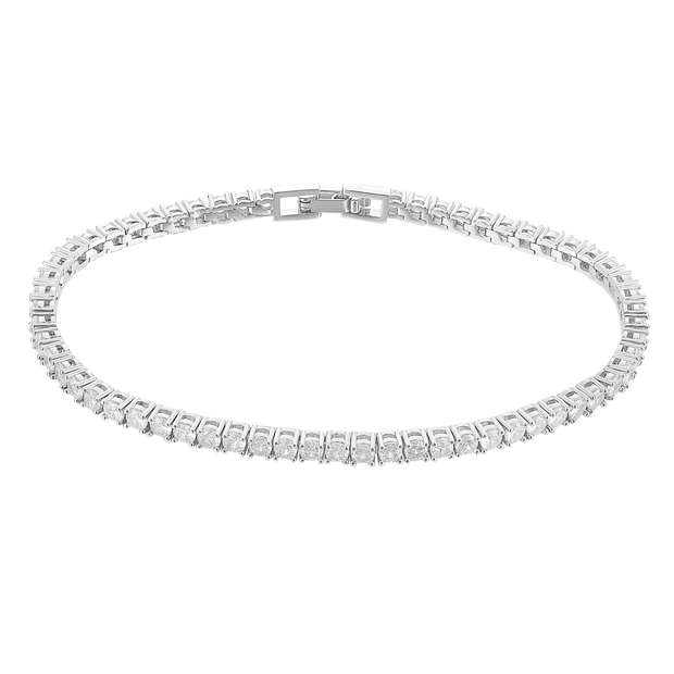 Men's Tennis Bracelet - White Gold