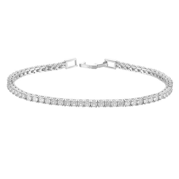 Women's Tennis Bracelet - White Gold