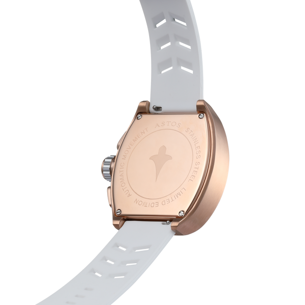 Millionaire 2.0 Rose Gold - White Strap