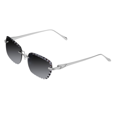 Women's Eyewear Premium Diamond Cut Silver Black