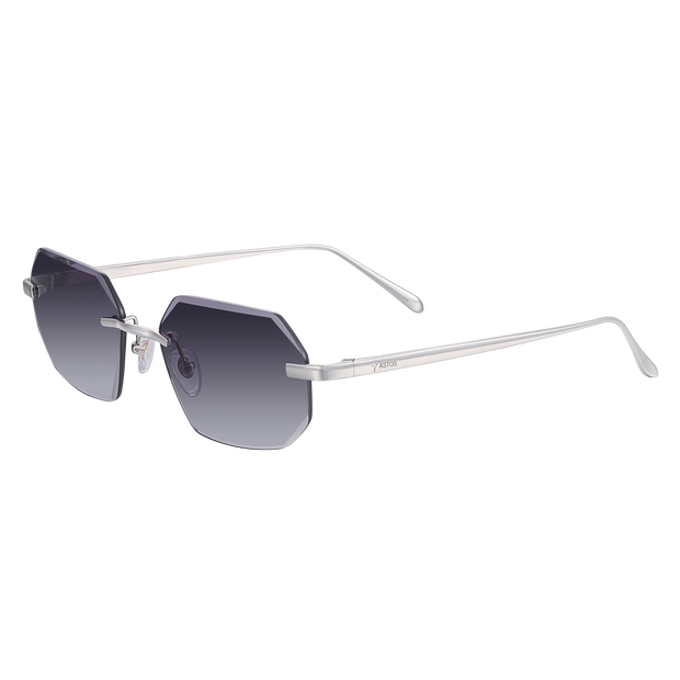 Men's Eyewear Silver Diamond Cut Black