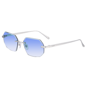 Women's Eyewear Silver Diamond Cut Sky Blue