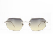 Women's Eyewear Silver Diamond Cut Green